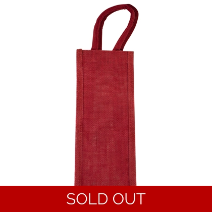 Jute Bottle Bag - Red